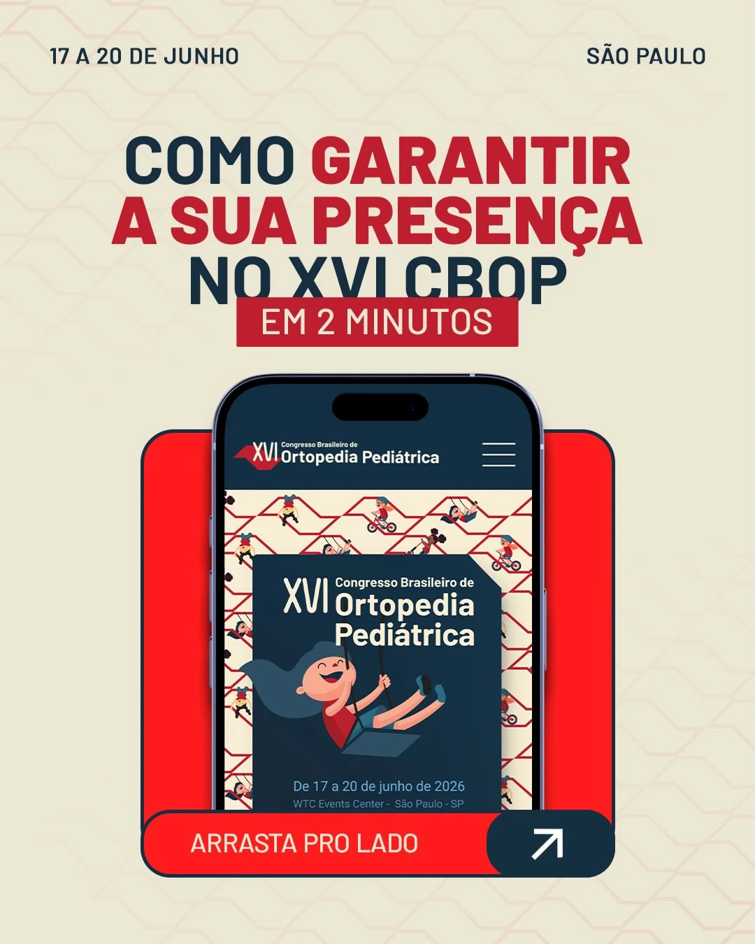 Como garantir sua presença no XVI CBOP em dois minutos!