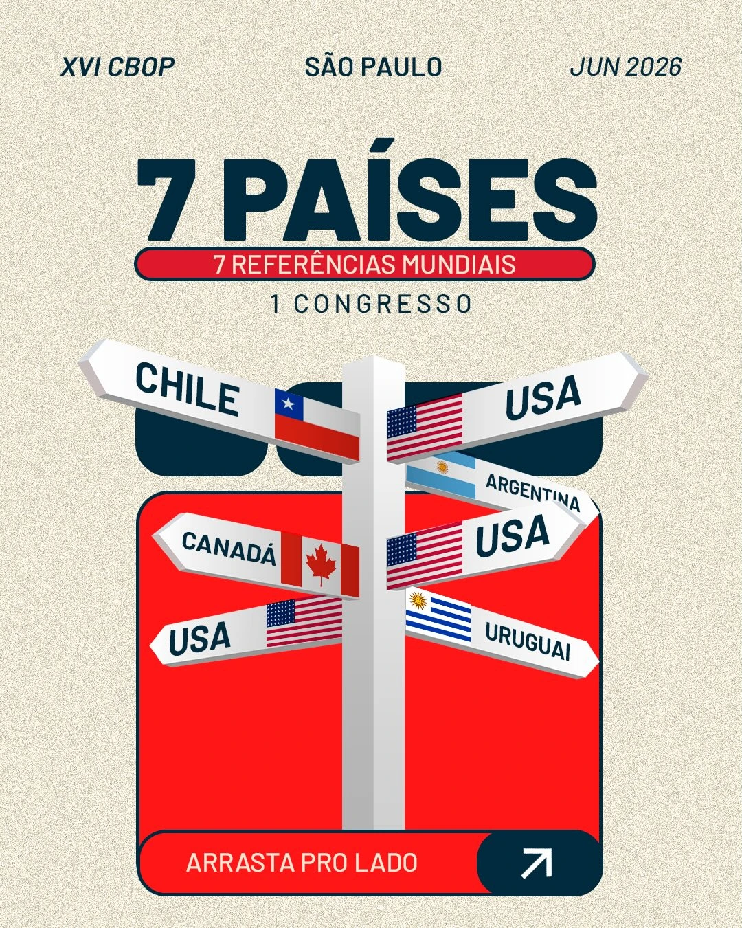 7 países, 7 referências mundiais, um congresso!