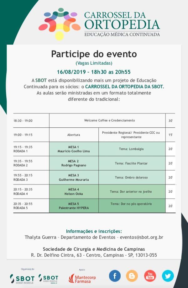 Carrossel da Ortopedia da SBOT